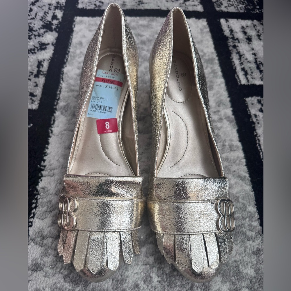 Gold Fringe Loafer Flats - Bandolino